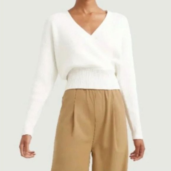 Modern Citizen Sweaters - Modern Citizen Womens Marlowe Sweater Size 1X Faux Wrap Thick Soft Long Sleeve